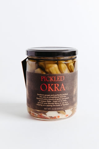 Copper Pot & Wooden Spoon Pickled Okra